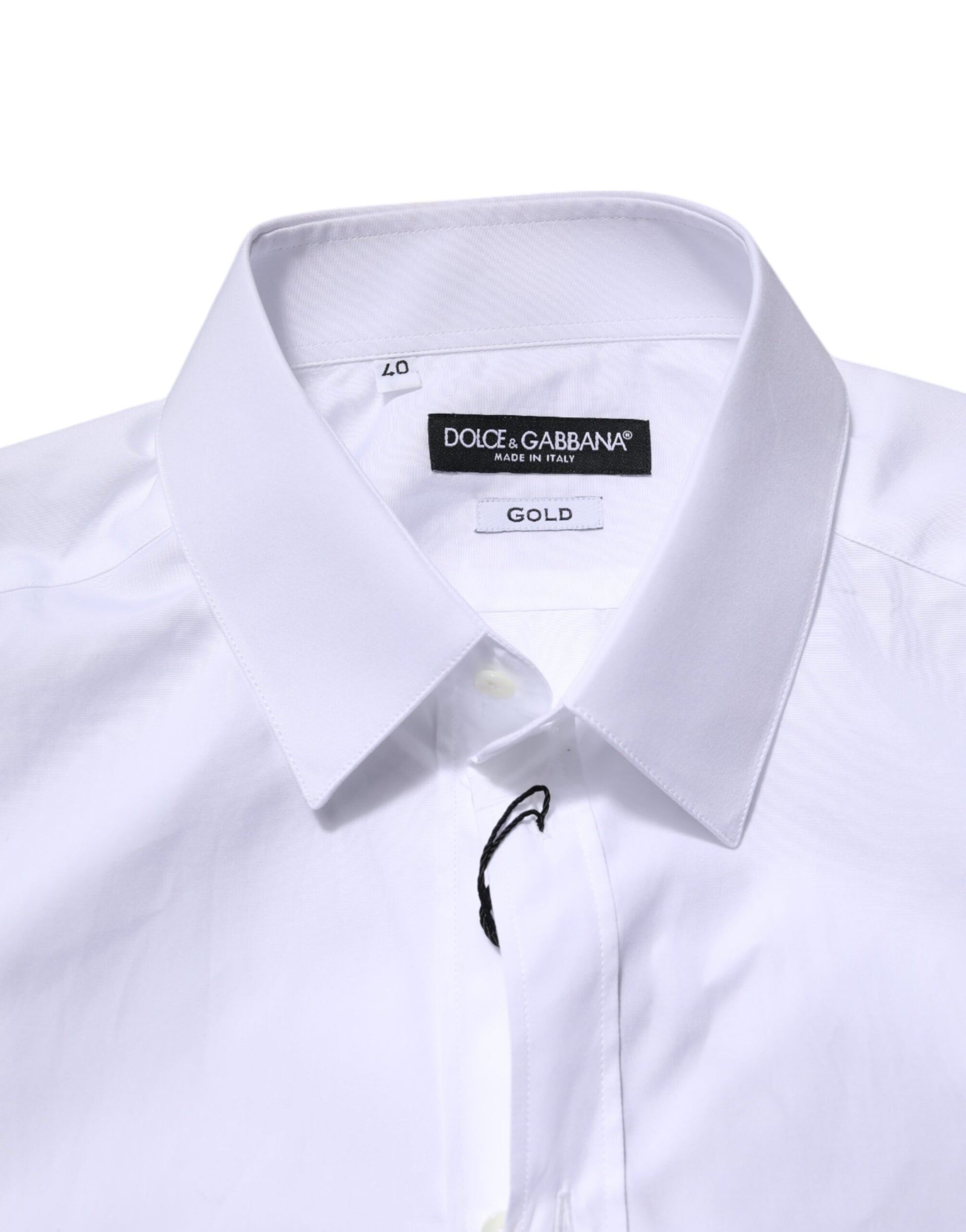 Dolce & Gabbana White GOLD Long Sleeves Dress Formal Shirt by Dolce & Gabbana