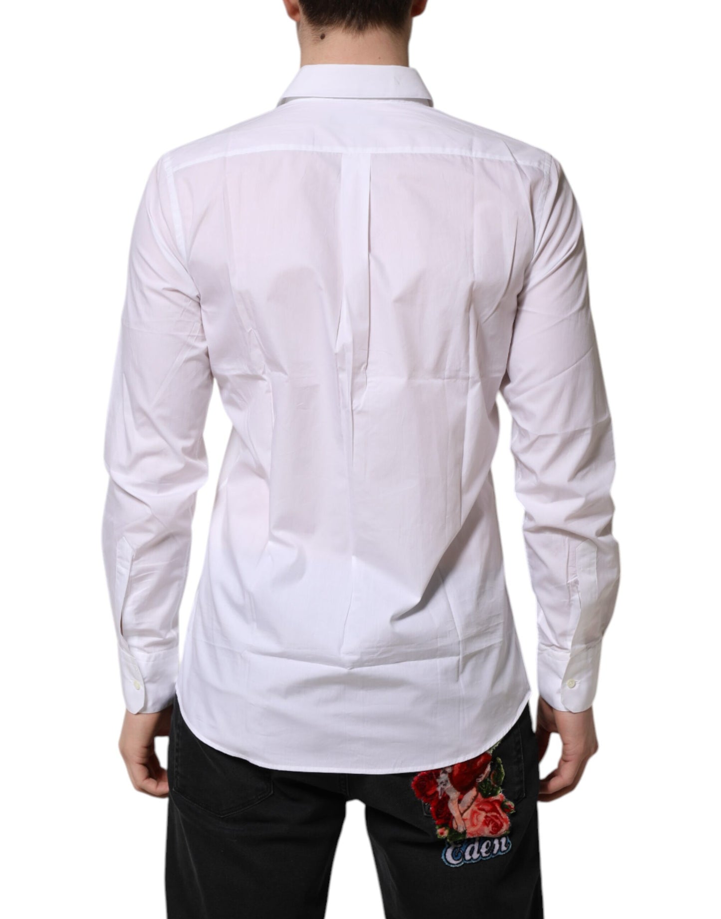 Dolce & Gabbana White Collared Long Sleeves Dress Formal Shirt by Dolce & Gabbana