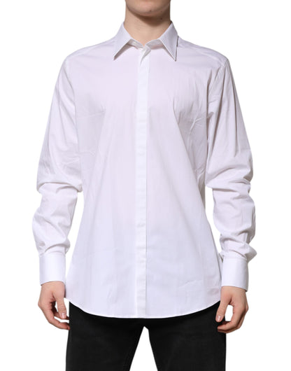 Dolce & Gabbana White MARTINI Long Sleeve Dress Formal Shirt by Dolce & Gabbana