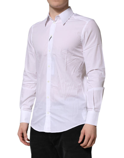 Dolce & Gabbana White MARTINI Long Sleeves Dress Formal Shirt by Dolce & Gabbana