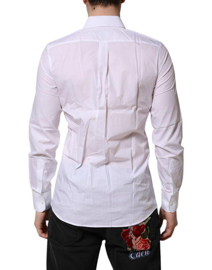 Dolce & Gabbana White MARTINI Long Sleeves Dress Formal Shirt by Dolce & Gabbana