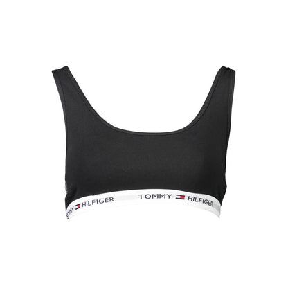 Soutien-gorge de sport Tommy Hilfiger en coton noir pour femme