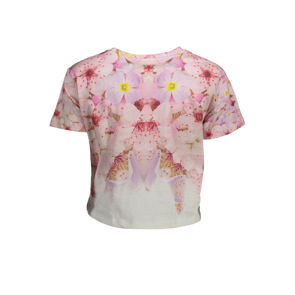 Desigual Pink Cotton Women T-Shirt by Desigual