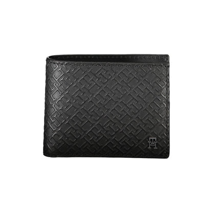 Portefeuille double carte élégant en cuir Tommy Hilfiger avec détails contrastés