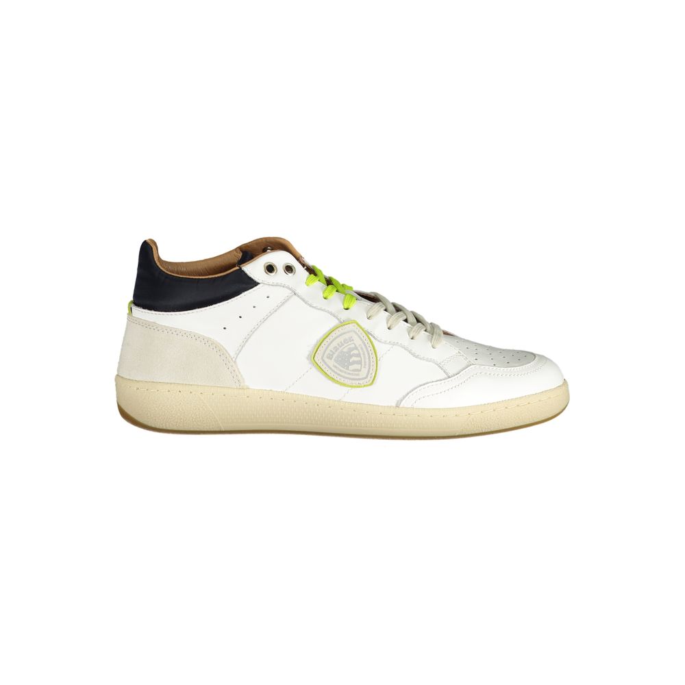 Blauer White Leather Men Sneaker by Blauer