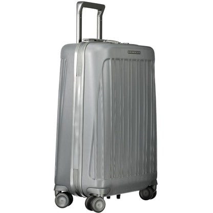 Valise Piquadro grise en polycarbonate pour homme