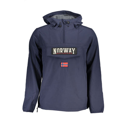 Veste à capuche élégante et softshell Norvège 1963 en bleu vif