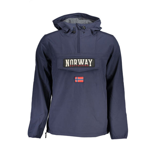 Veste à capuche élégante et softshell Norvège 1963 en bleu vif