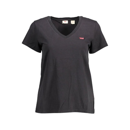 Levi's Black Cotton Women T-Shirt by Levi's