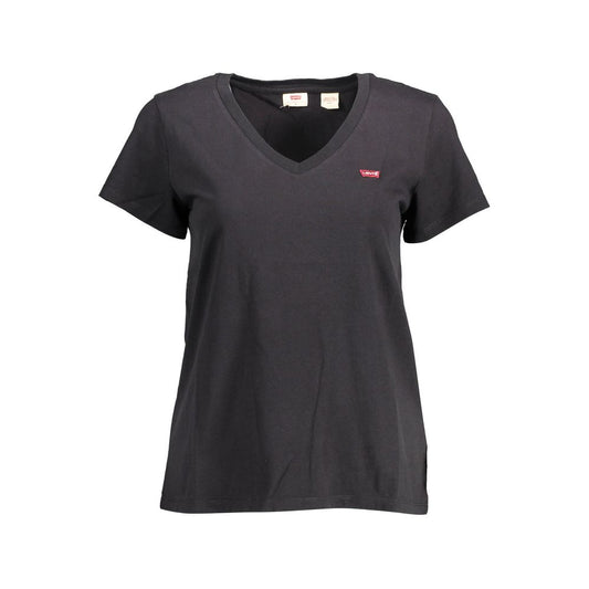 Levi's Black Cotton Women T-Shirt by Levi's