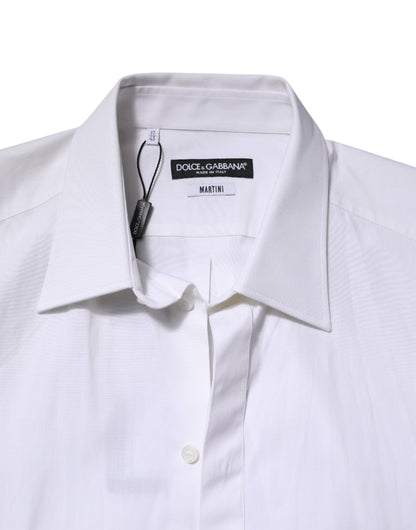 Dolce & Gabbana White MARTINI Long Sleeve Dress Formal Shirt by Dolce & Gabbana