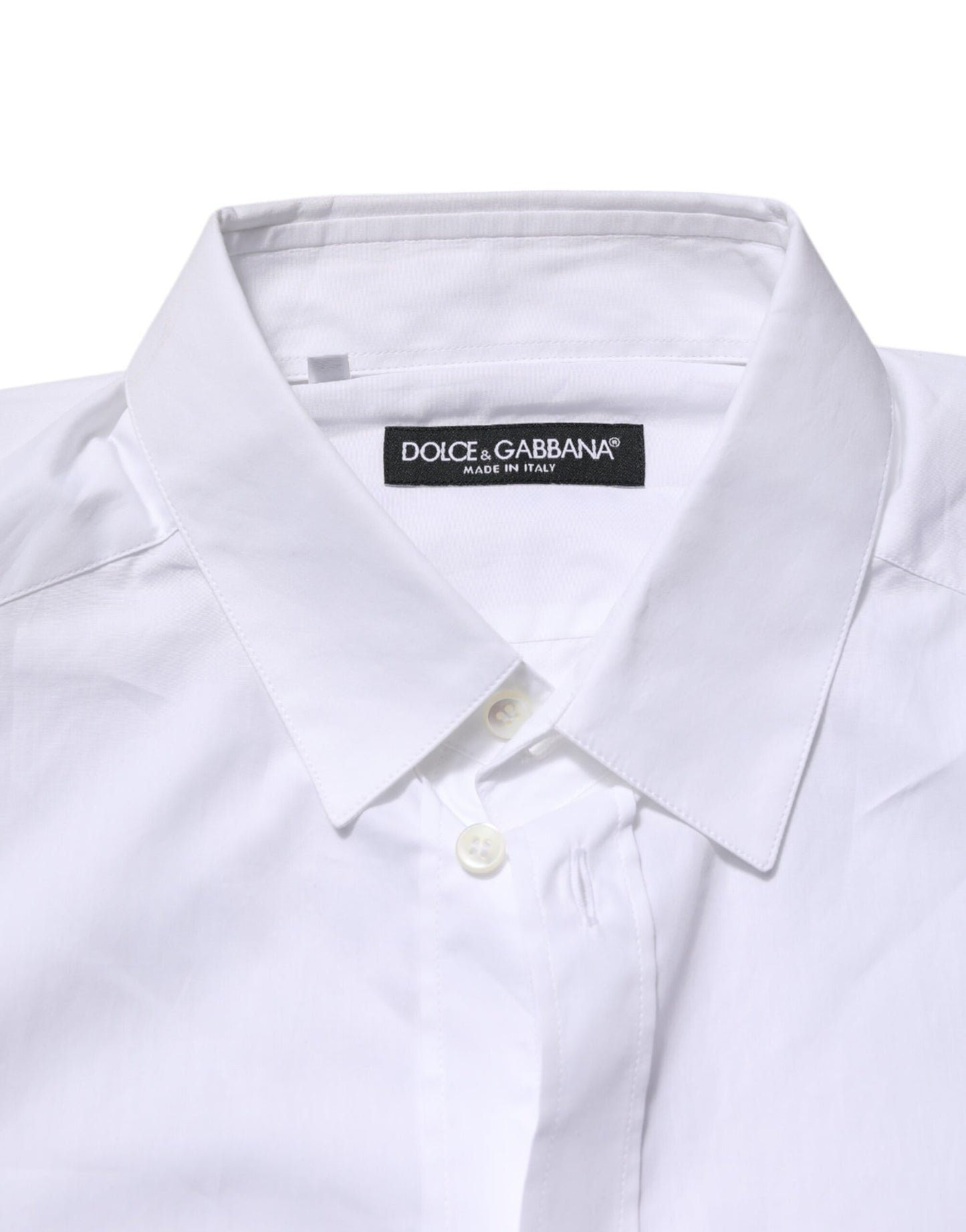 Dolce & Gabbana White Cotton Long Sleeves Dress Formal Shirt by Dolce & Gabbana