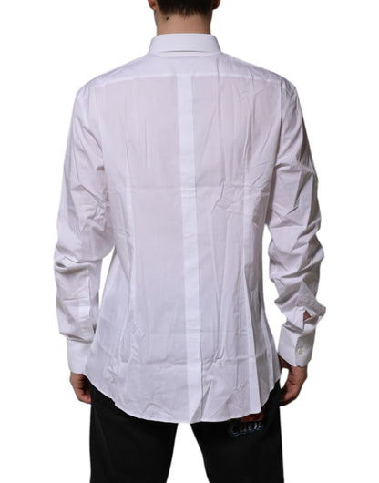 Dolce & Gabbana White GOLD Long Sleeve Dress Formal Shirt by Dolce & Gabbana
