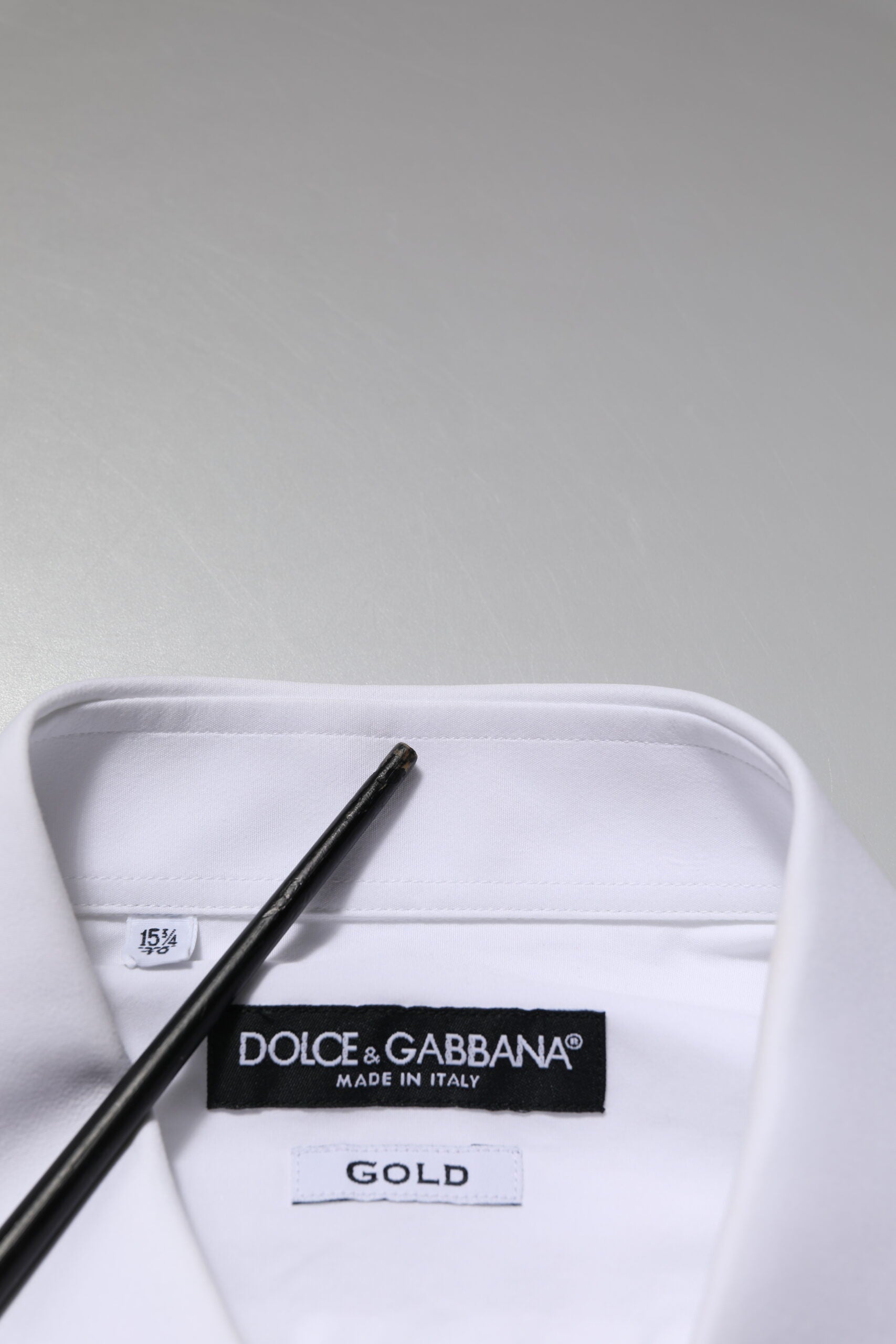 Dolce & Gabbana White GOLD Long Sleeve Dress Men Formal Shirt by Dolce & Gabbana