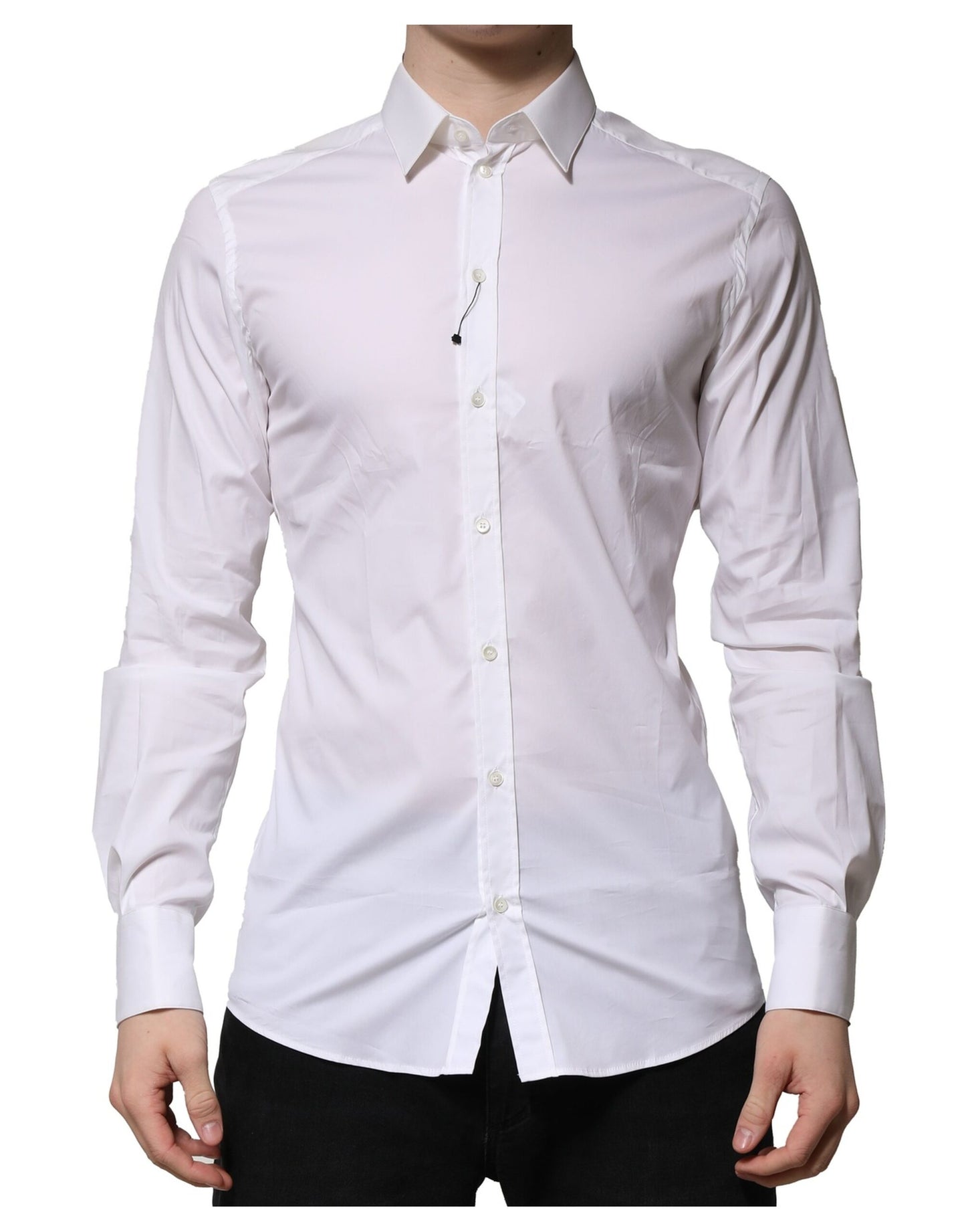 Dolce & Gabbana White GOLD Long Sleeve Dress Formal Shirt by Dolce & Gabbana