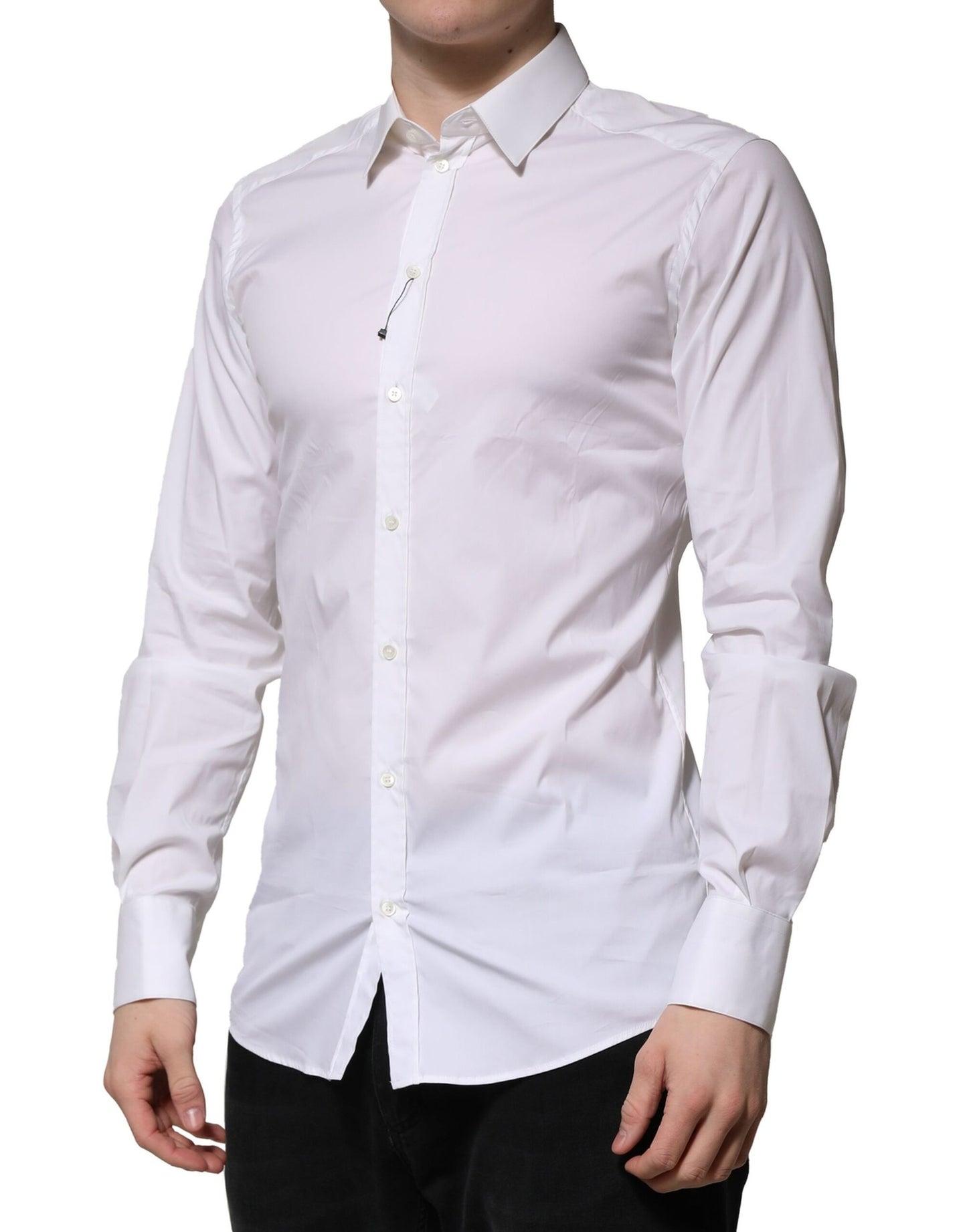 Dolce & Gabbana White GOLD Long Sleeve Dress Formal Shirt by Dolce & Gabbana