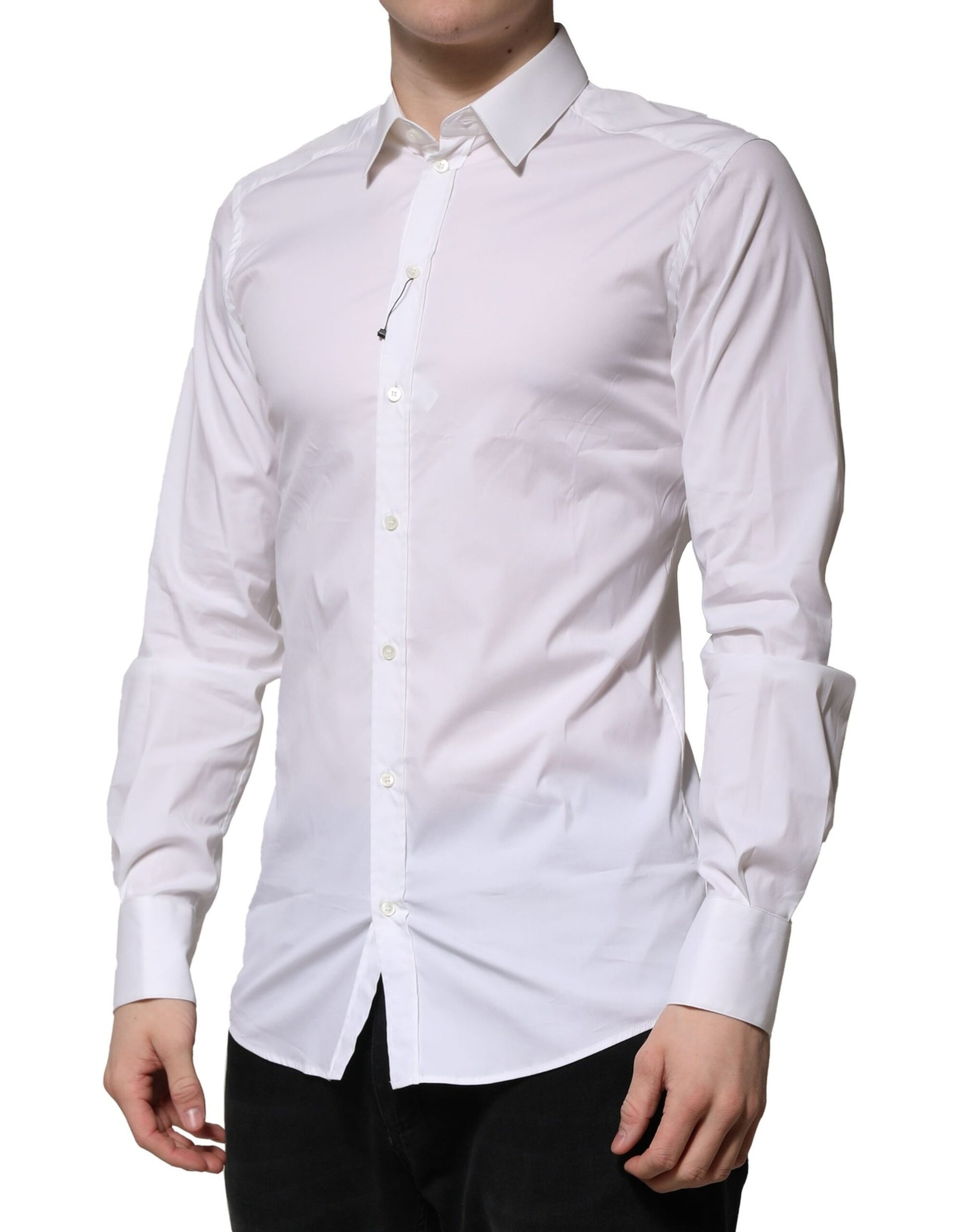 Dolce & Gabbana White GOLD Long Sleeve Dress Formal Shirt by Dolce & Gabbana