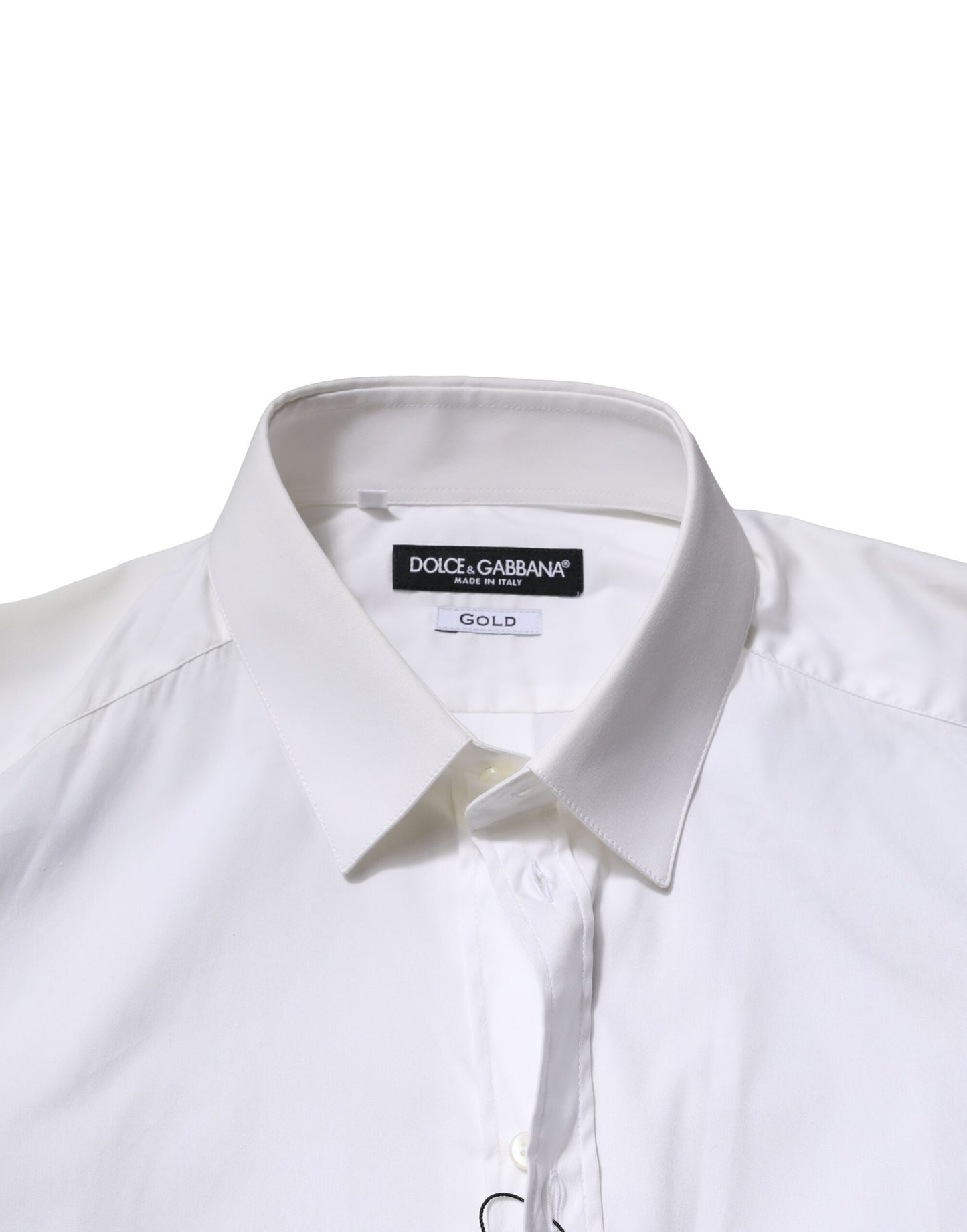 Dolce & Gabbana White GOLD Long Sleeve Dress Formal Shirt by Dolce & Gabbana