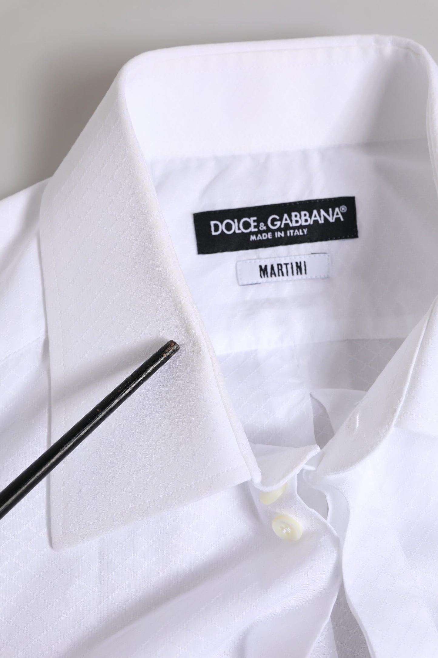 Dolce & Gabbana White MARTINI Cotton Men Dress Formal Shirt by Dolce & Gabbana