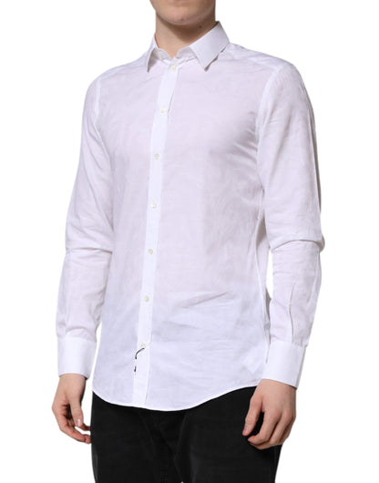 Dolce & Gabbana White MARTINI Cotton Long Sleeve Formal Shirt by Dolce & Gabbana