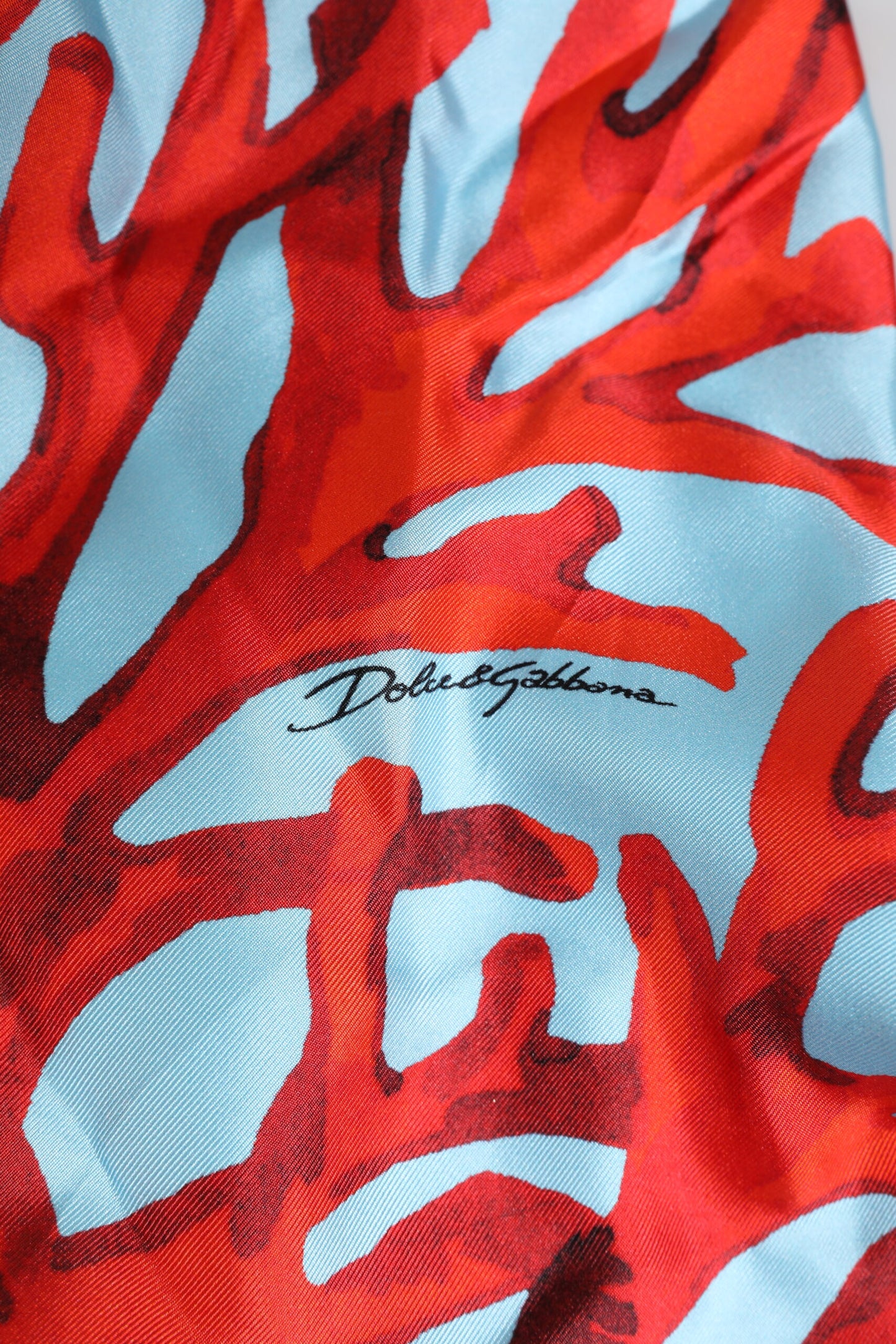 Dolce &amp; Gabbana Blue Red Coral Print Wrap Robe Coat Jacket