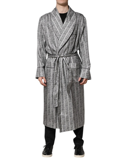 Dolce &amp; Gabbana Multicolor Floral Robe Coat Wrap Jacket