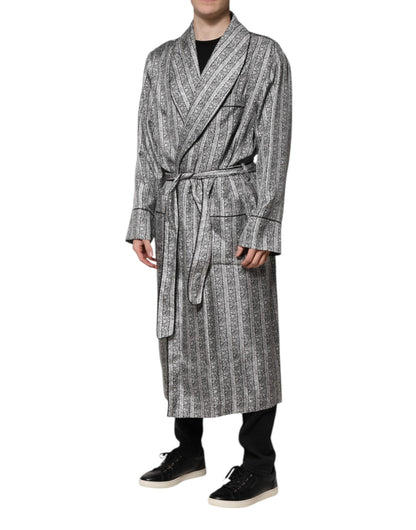Dolce &amp; Gabbana Multicolor Floral Robe Coat Wrap Jacket