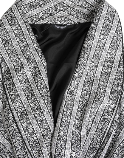 Dolce &amp; Gabbana Multicolor Floral Robe Coat Wrap Jacket