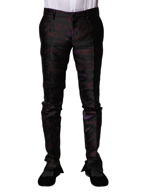 Pantalon à motifs en polyester multicolore Dolce &amp; Gabbana