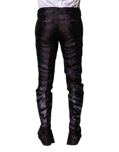 Pantalon à motifs en polyester multicolore Dolce &amp; Gabbana