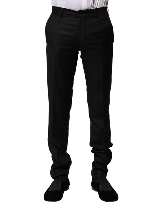 Dolce & Gabbana Formal Pants Virgin Wool Slim Fit – Black