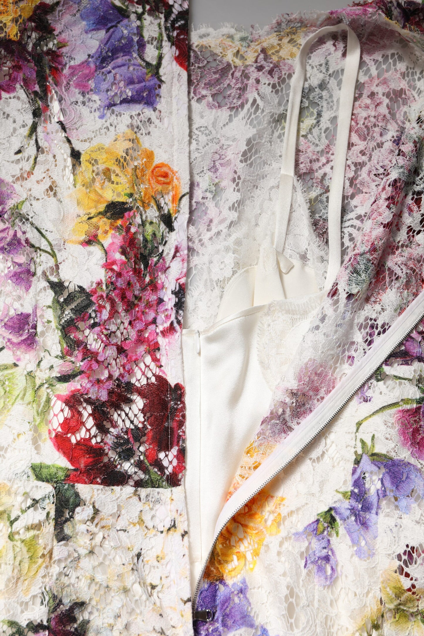 Dolce & Gabbana Multicolor Floral Long Sleeve A-line Dress by Dolce & Gabbana
