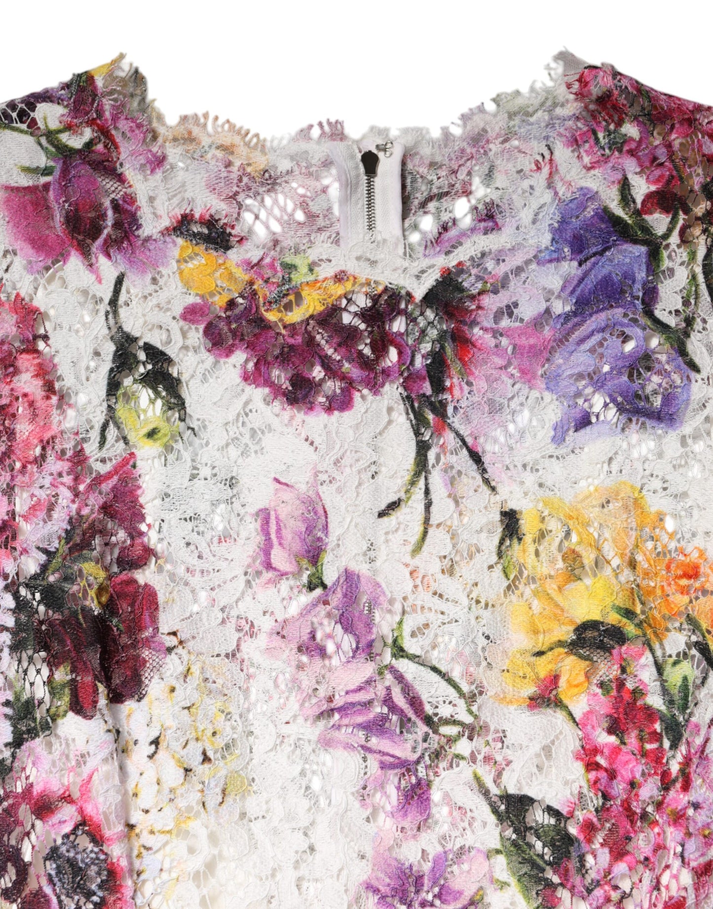 Dolce & Gabbana Multicolor Floral Long Sleeve A-line Dress by Dolce & Gabbana