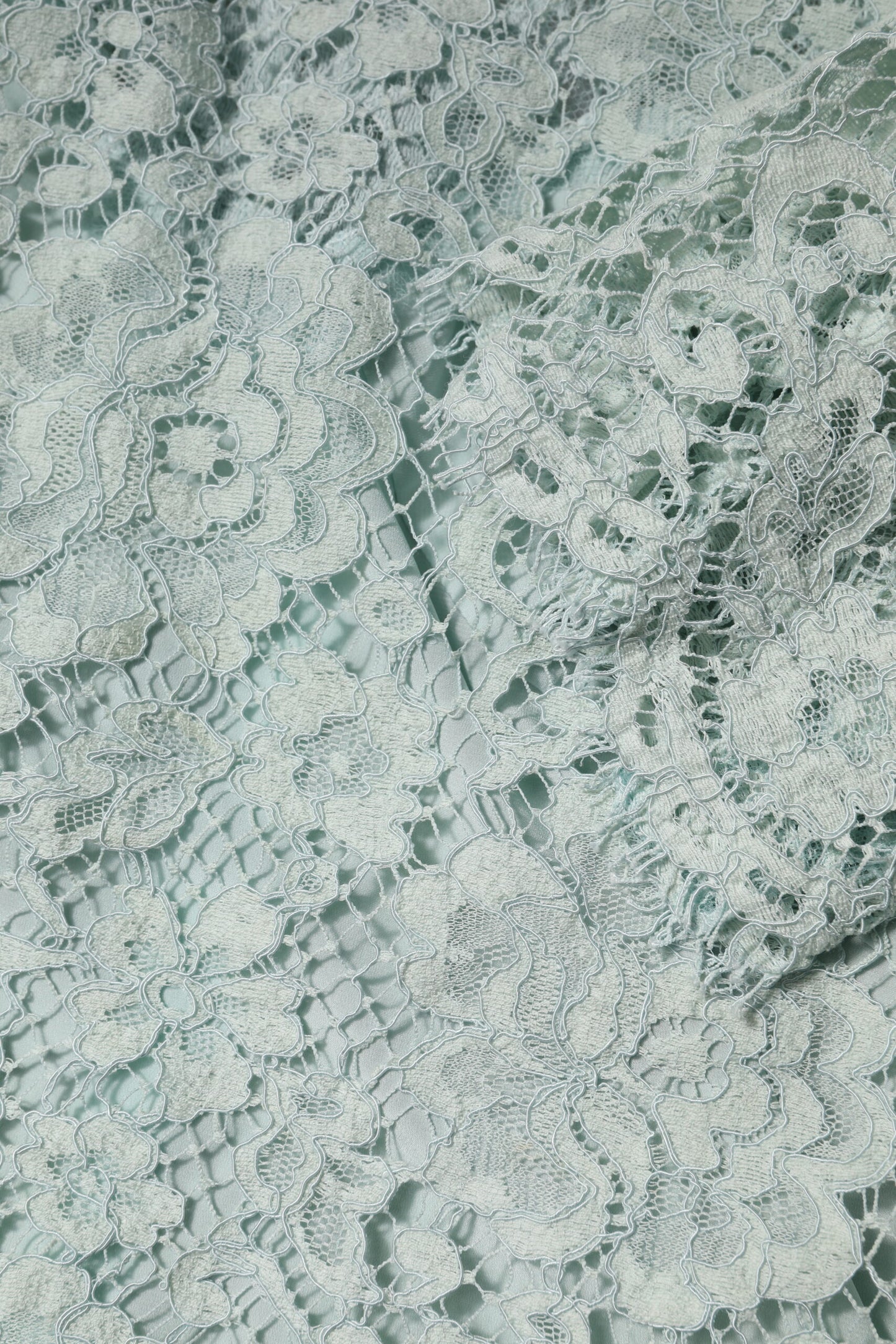 Dolce & Gabbana Mint Green Floral Lace Cotton Blouse Top by Dolce & Gabbana