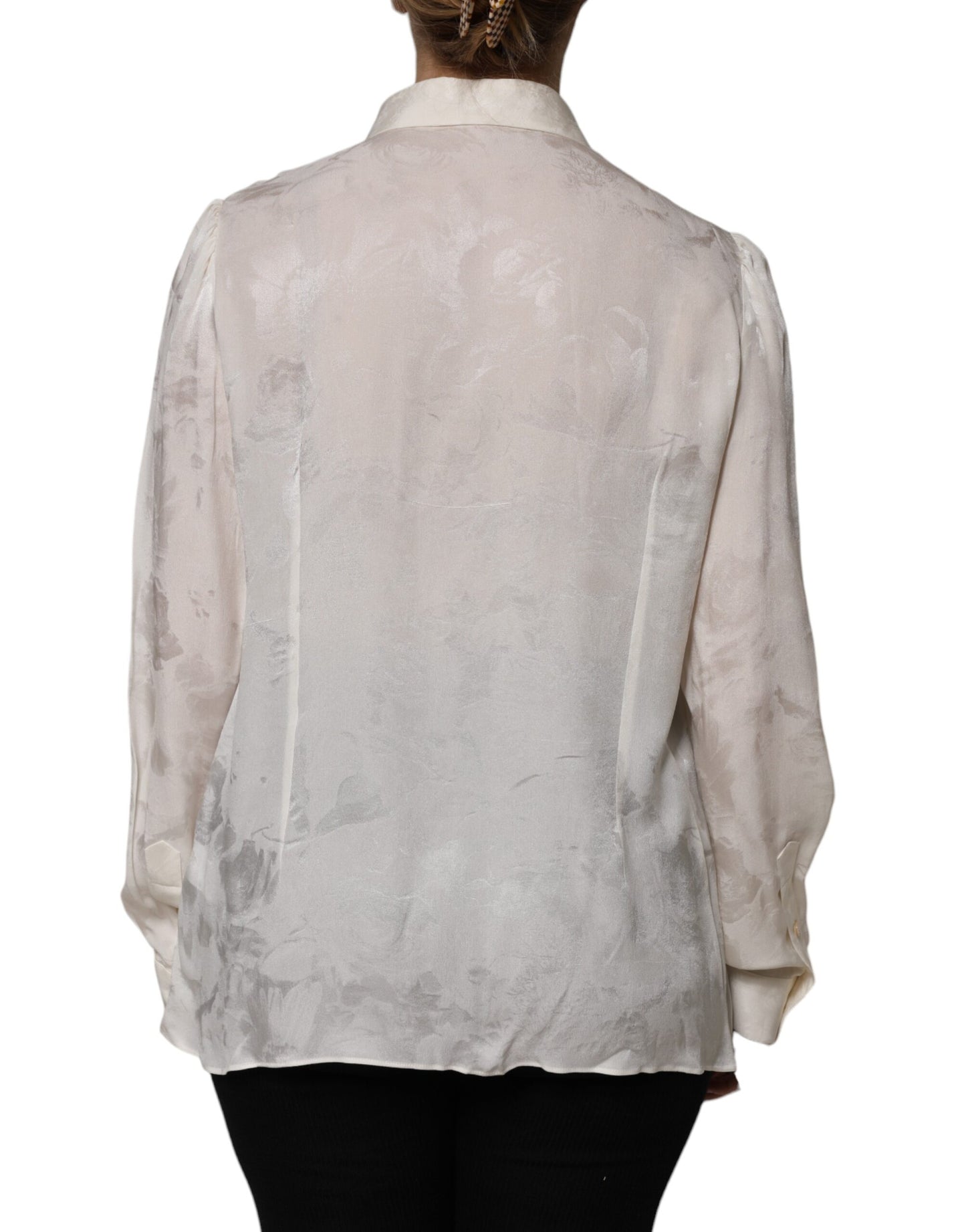 Dolce & Gabbana White Button Down Long Sleeves Blouse Top by Dolce & Gabbana