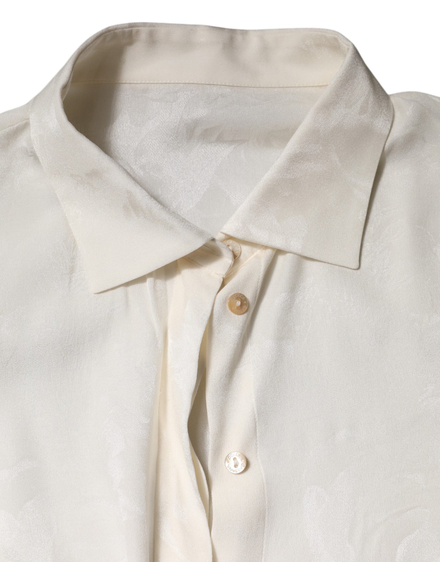 Dolce & Gabbana White Button Down Long Sleeves Blouse Top by Dolce & Gabbana