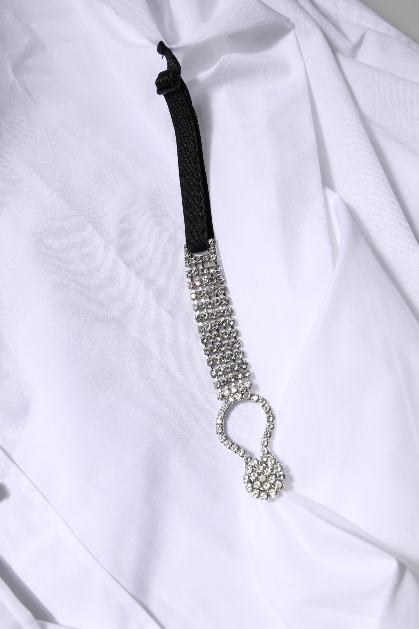 Dolce & Gabbana White Rhinestone Embellish Long Sleeves Top by Dolce & Gabbana