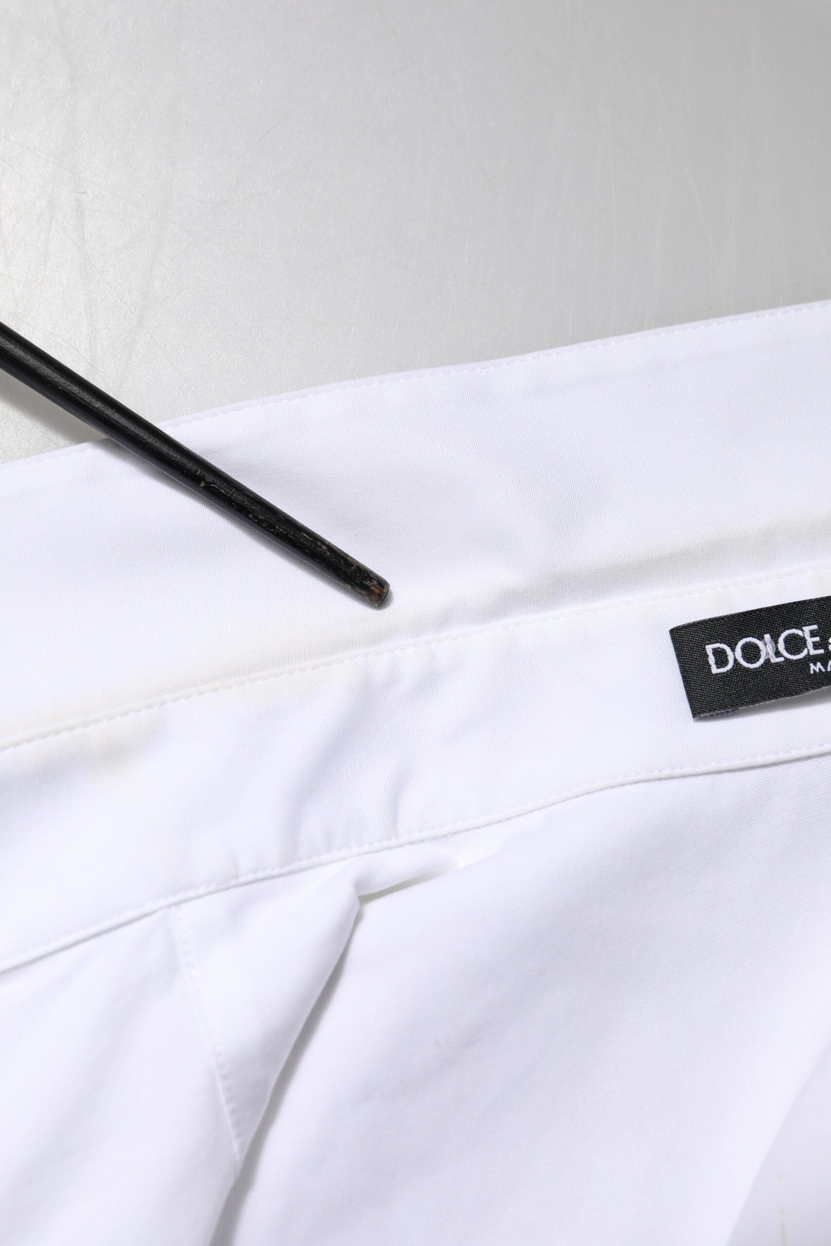 Dolce & Gabbana White Cotton Collared Long Sleeves Blouse Top by Dolce & Gabbana
