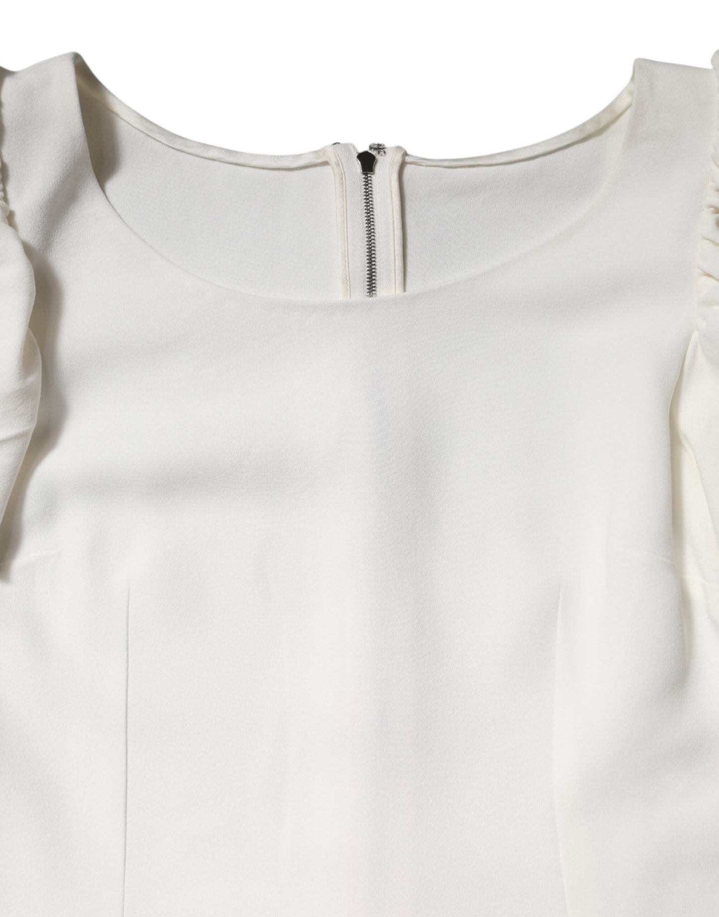 Dolce & Gabbana White Viscose Round Neck Short Sleeves Top by Dolce & Gabbana