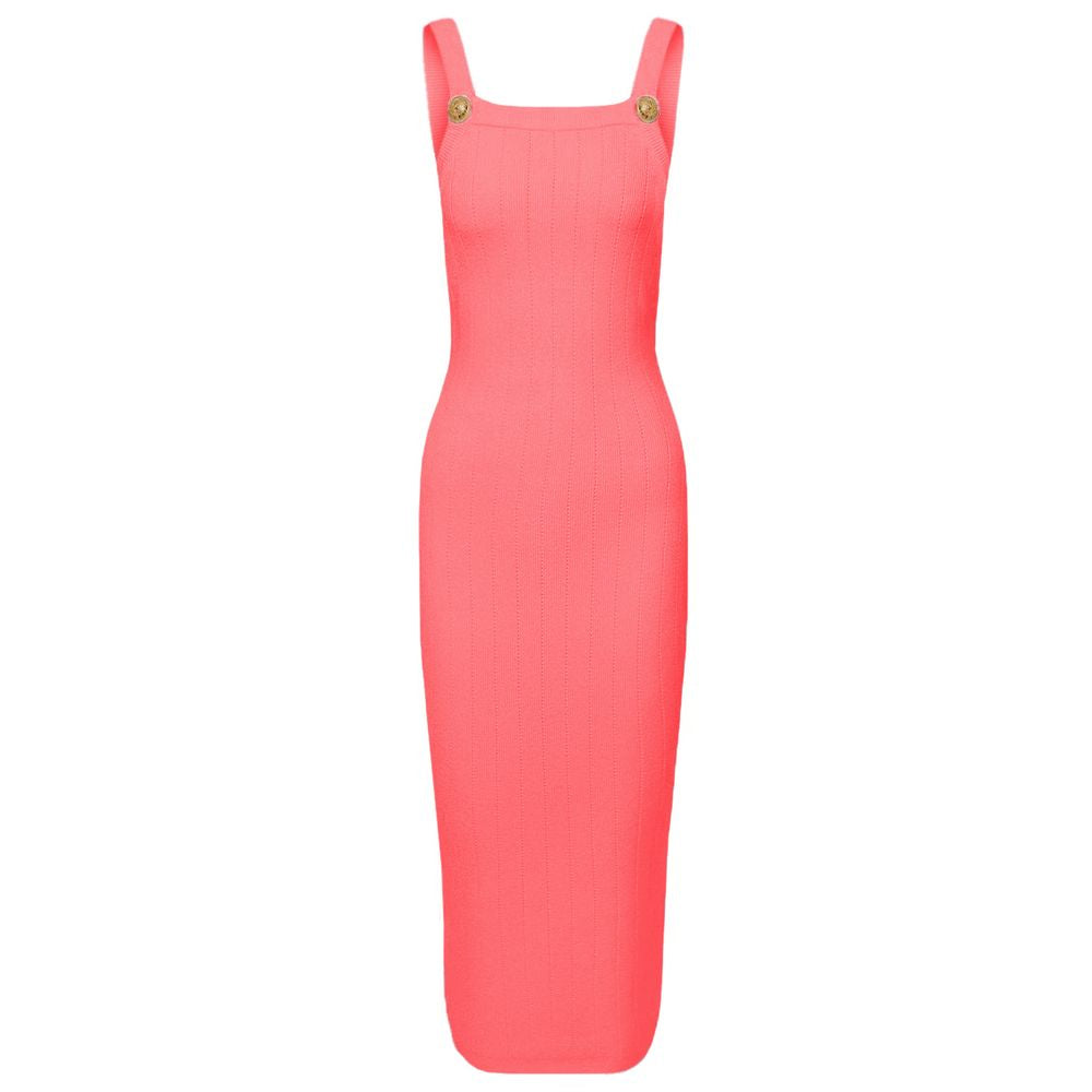 Balmain Pink Viscose Dress by Balmain