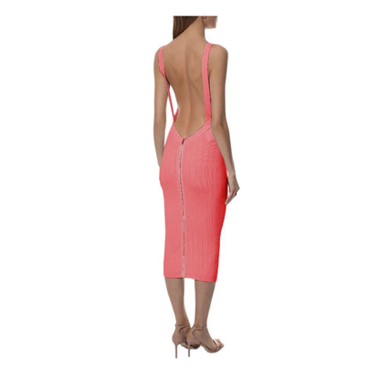 Balmain Pink Viscose Dress by Balmain