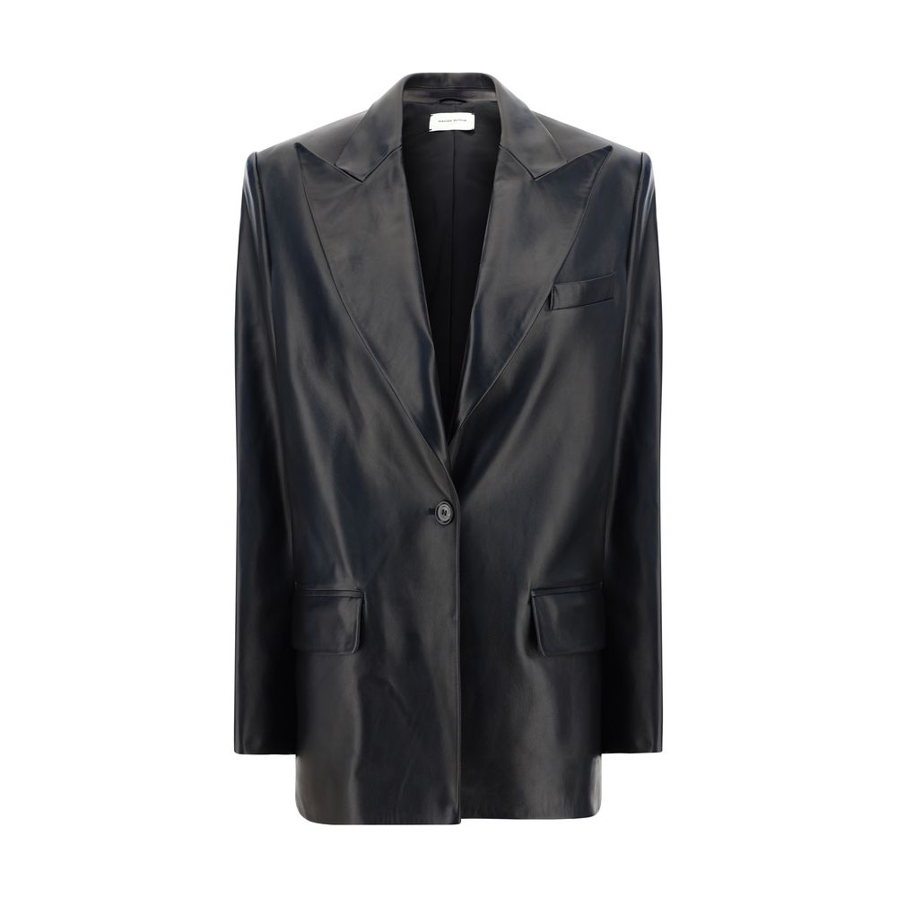 Magda Butrym Leather Blazer Jacket by Magda Butrym