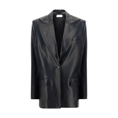 Magda Butrym Leather Blazer Jacket by Magda Butrym