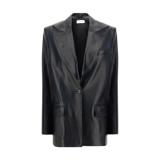 Magda Butrym Leather Blazer Jacket by Magda Butrym