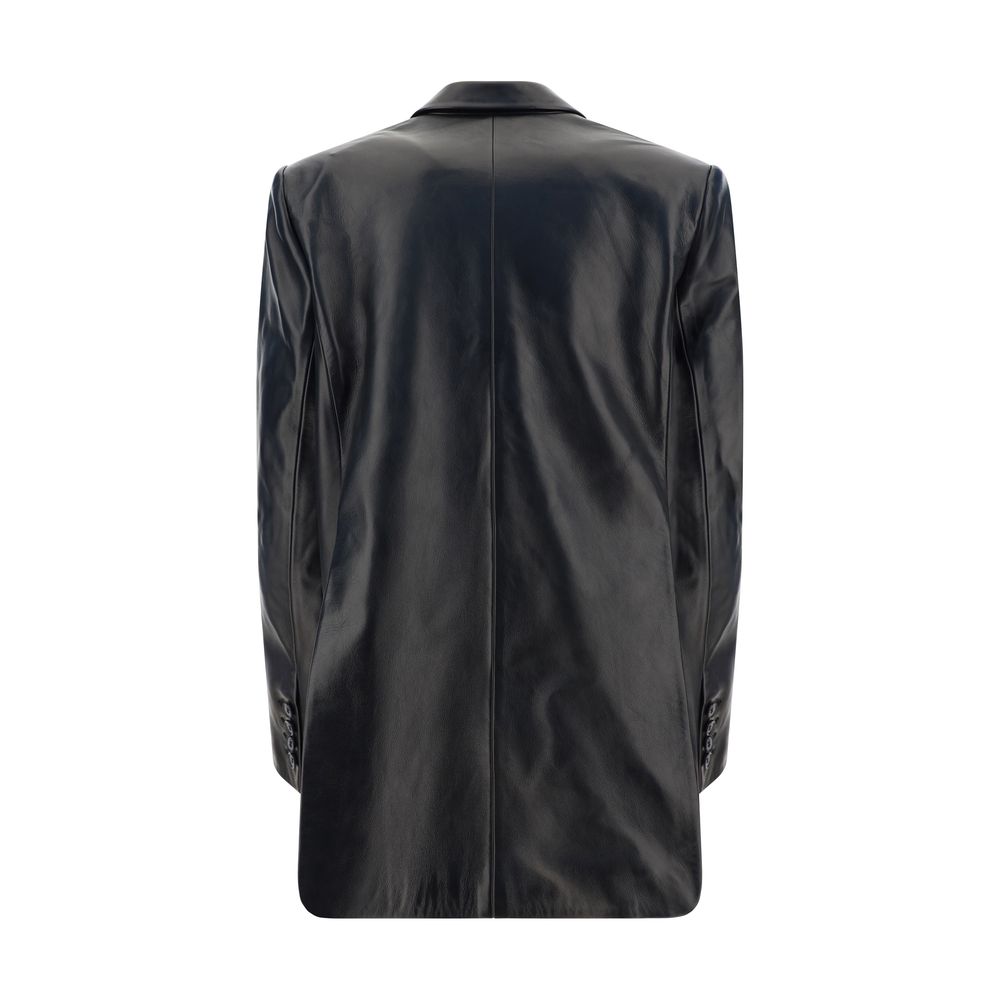 Magda Butrym Leather Blazer Jacket by Magda Butrym