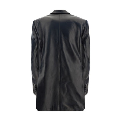 Magda Butrym Leather Blazer Jacket by Magda Butrym