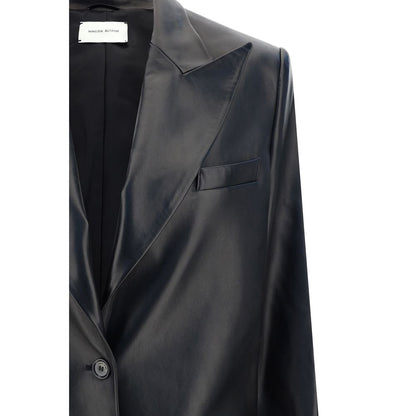 Magda Butrym Leather Blazer Jacket by Magda Butrym