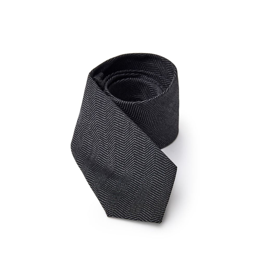 Cravates et nœud papillon en soie noire Jil Sander