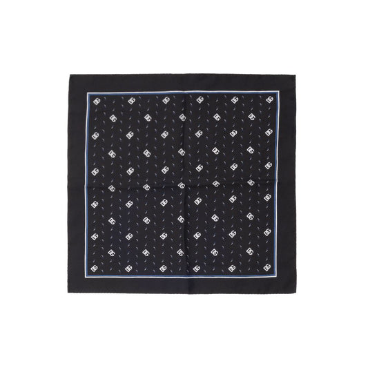Dolce &amp; Gabbana Black Silk Pocket Square