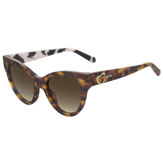 Love Moschino Brown Acetate Sunglasses by Love Moschino